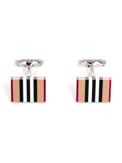 burberry heritage stripe cufflinks|Designer Ties & Cufflinks .